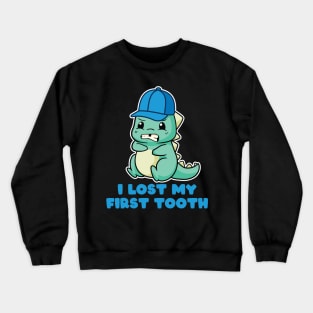 Kids I Lost My First Tooth - Cute Dinosaurs print Crewneck Sweatshirt